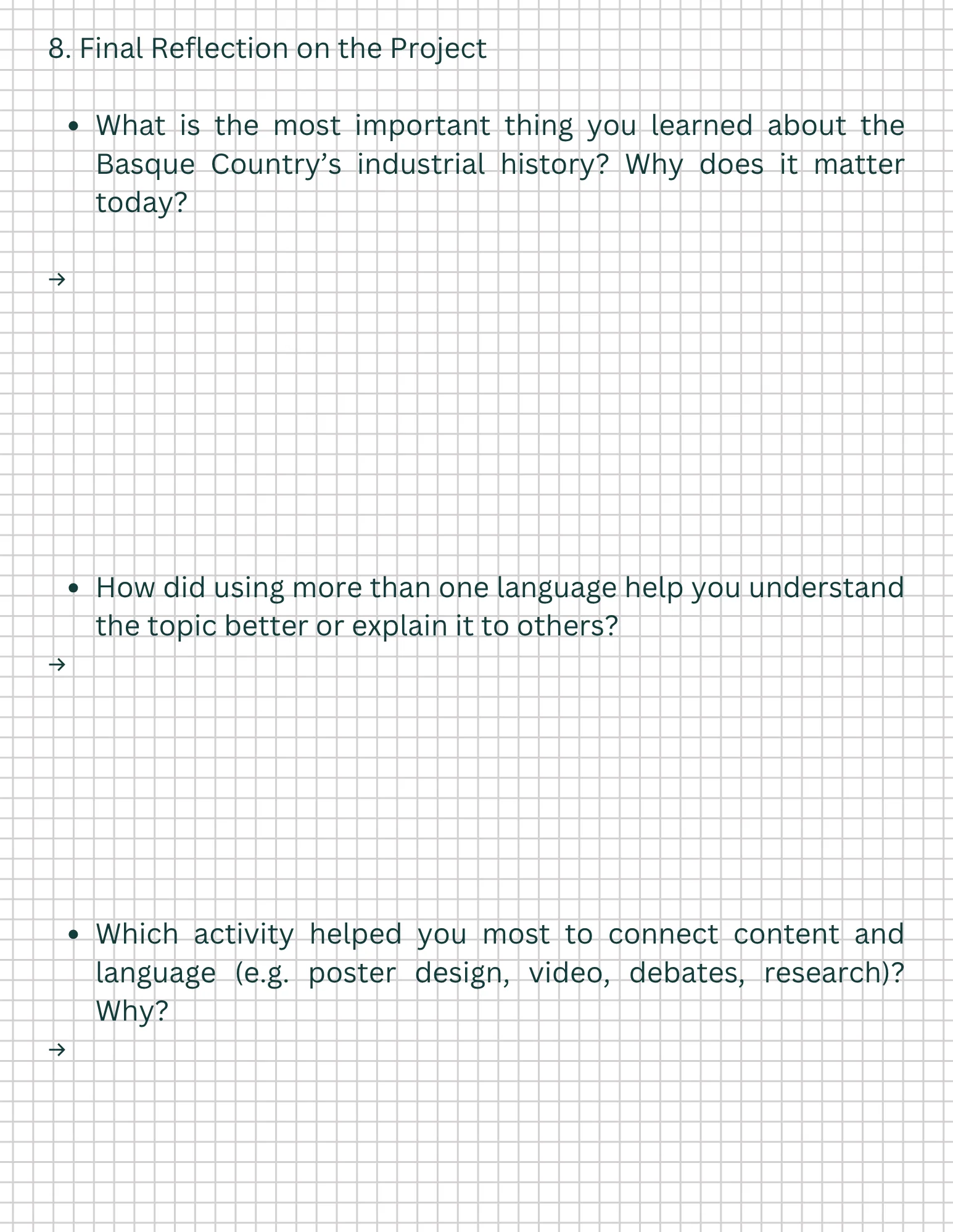 Workbook visual material