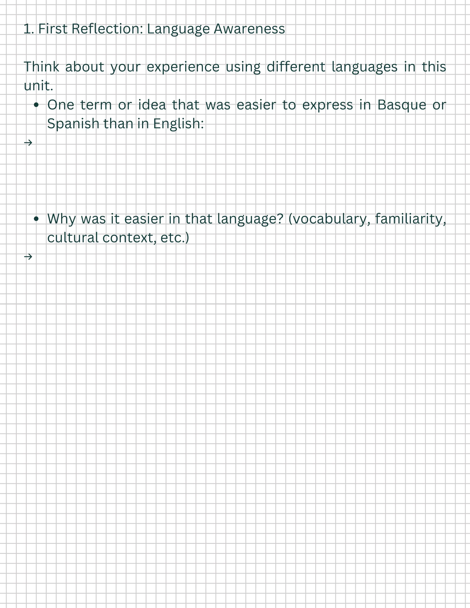 Workbook visual material