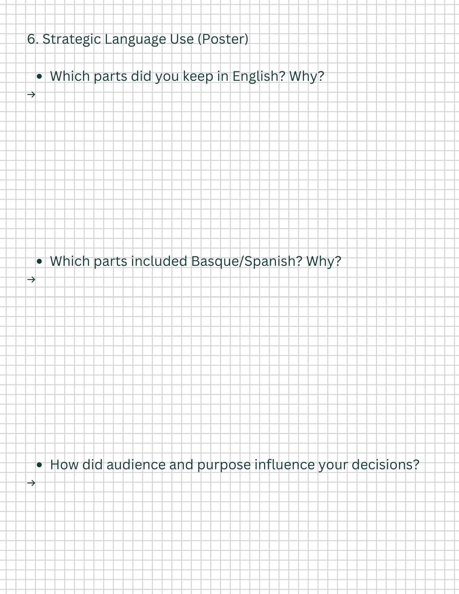Workbook visual material